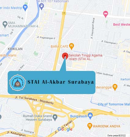 Campus Map & Location (Google Map) Al-Akbar Surabaya College of Islamic  Afternoon Evening Course Pts Ptn